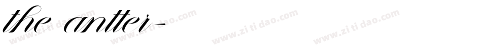 the antter字体转换